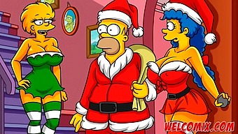 Unwrapping A Christmas Surprise: Homer Simpson Gives His Wife To Beggars In A Risqué Hentai Rendition Of The Simpsons