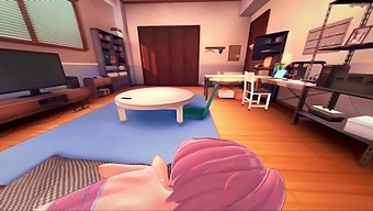 Natsuki Swallows And Spits Out Semen During A Pov Sex Scene With A Doki Doki Literature Club Hentai Cosplayer