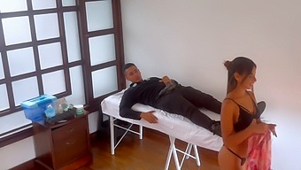 Therapist Gets Fucked By Client And Covered In Cum During Massage Session