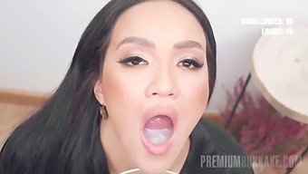 Asia Vargas Chokes On Massive Loads Of Cum In Bukkake Video
