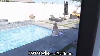 Multiple Facials For Maria Anjel In This Hd Video Featuring Two Men