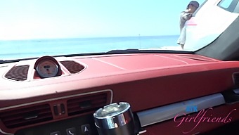 Amateur Blonde Summer Vixen Gives A Sloppy Blowjob In A Car On A Beach Date In Pov