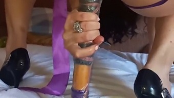 A Woman Uses A Sex Toy To Reach Orgasm And Ejaculate Freely