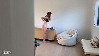 Busty Redhead Disobeys Rules During House Sitting While Mom Is Away